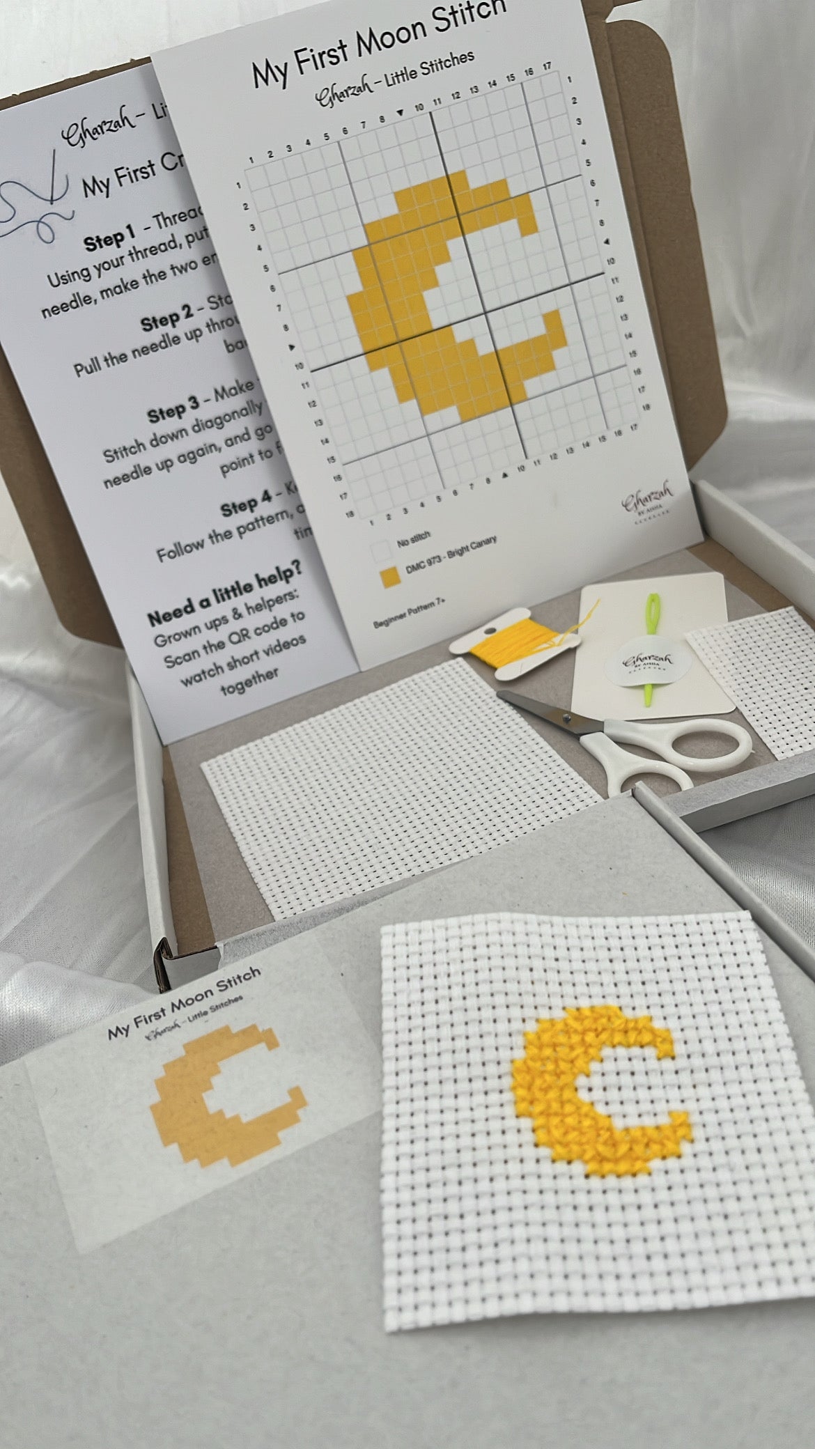 Gharzah Little Stitches - My First Moon Stitch Kit