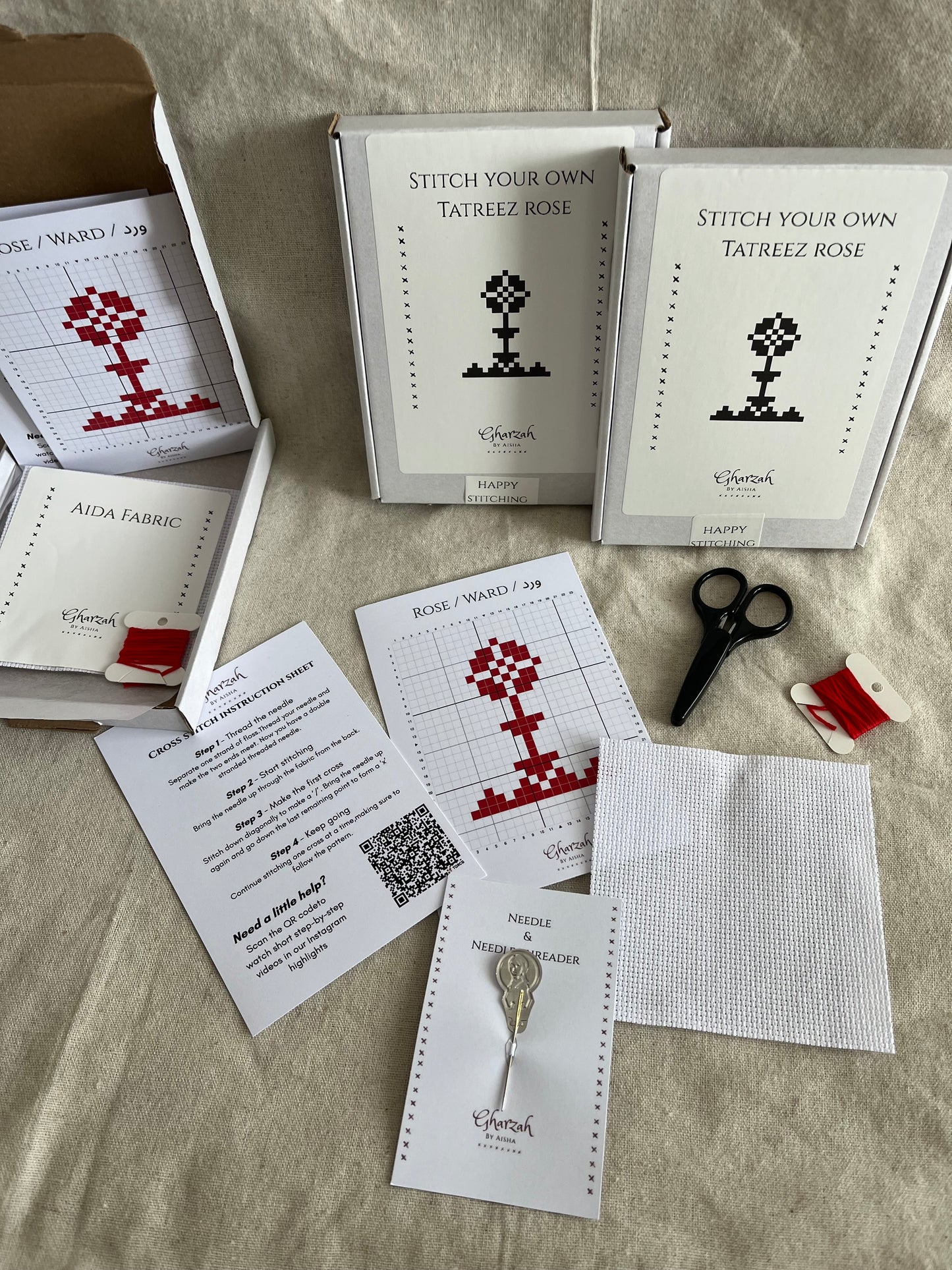 Stitch Your Own Tatreez Rose Kit