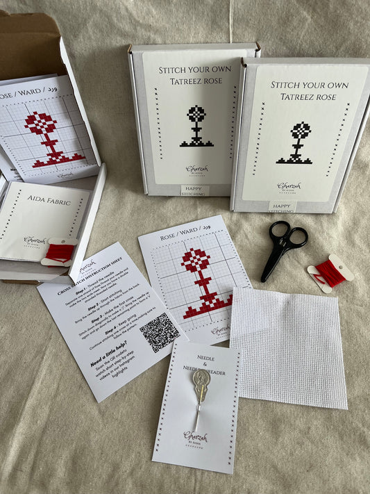 Stitch Your Own Tatreez Rose Kit