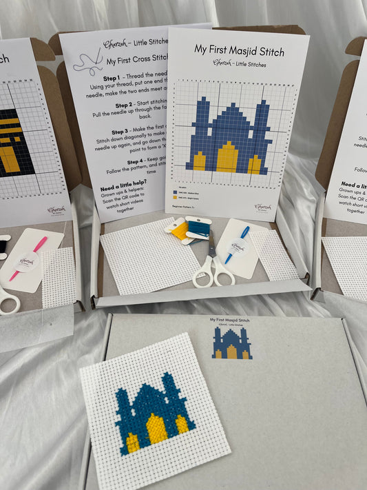Gharzah Little Stitches - My First Masjid Stitch Kit