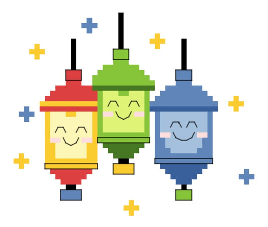 Gharzah Little Stitches - Smiling Lanterns (PDF pattern)